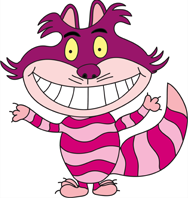 Alice In Wonderland Cheshire Cat Birthday Party Cutouts by Free Birthday Party Printables